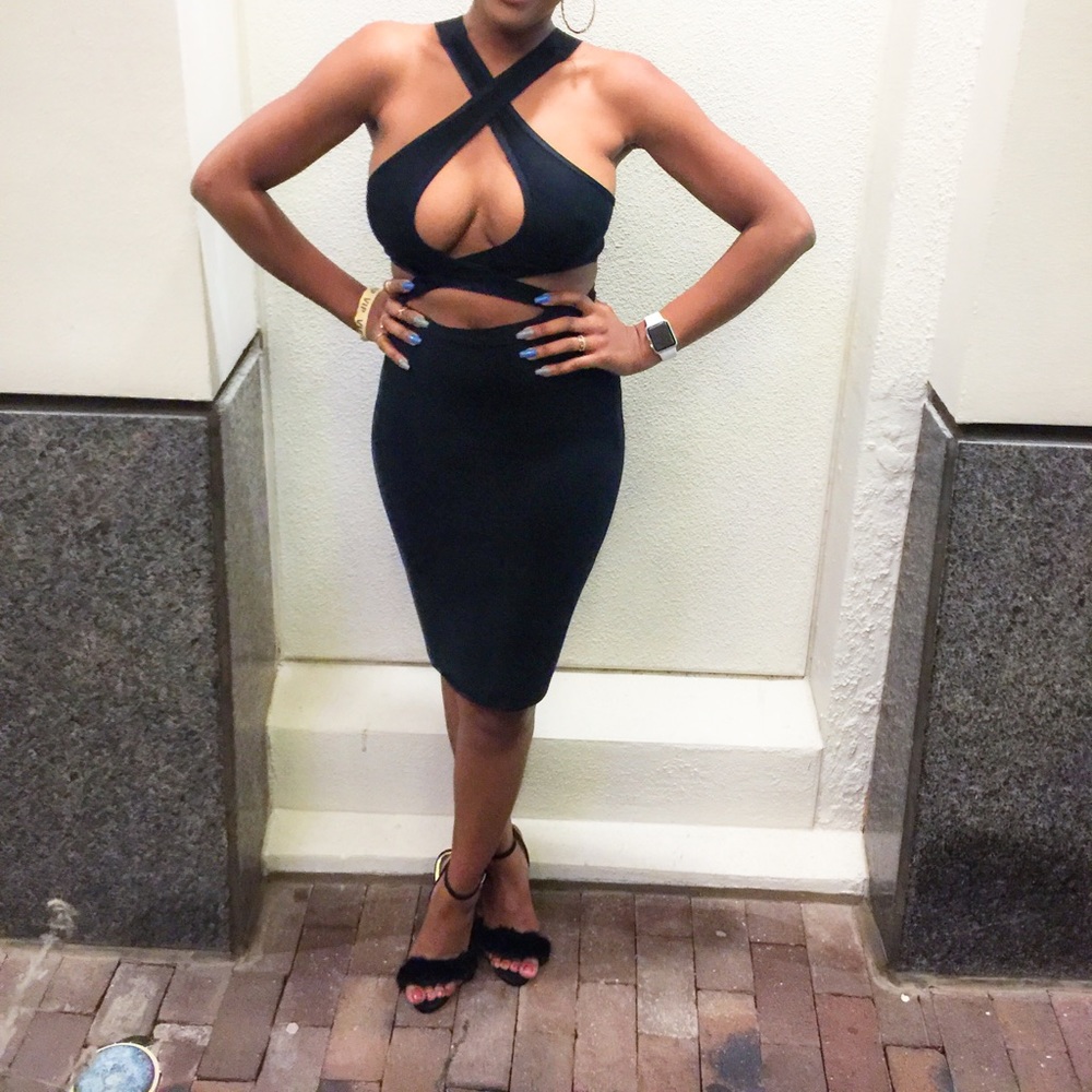 Black Bodycon Dress- Celeb Boutique